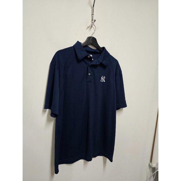 New York Yankee Polo Shirt Navy Large - Picture 3 of 5